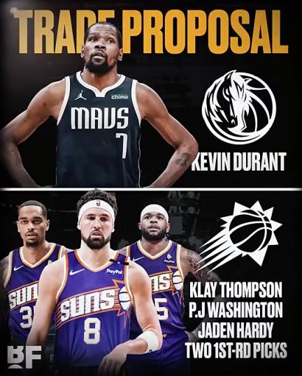 和歐文濃眉組三巨？美媒：獨(dú)行俠可用克萊+PJ+哈迪+倆首輪去換KD